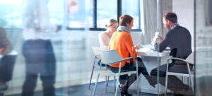 Tax consultants at Topel Forman collaborating in a modern office setting, focused on delivering personalized tax solutions.