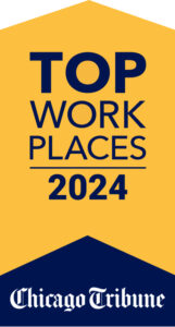 Chicago Tribune 2024 Top Workplaces award badge, recognizing Topel Forman as a leading certified public accounting (CPA) and tax consulting firm known for its outstanding workplace culture and employee satisfaction.