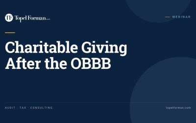 Charitable Giving After the One Big Beautiful Bill